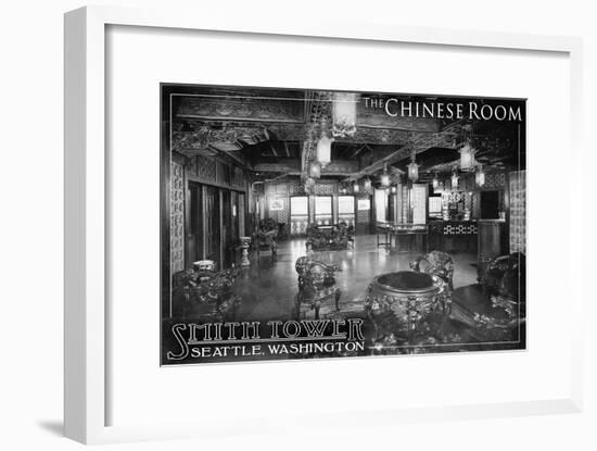 Smith Tower - Seattle, Washington - Chinese Room-Lantern Press-Framed Art Print