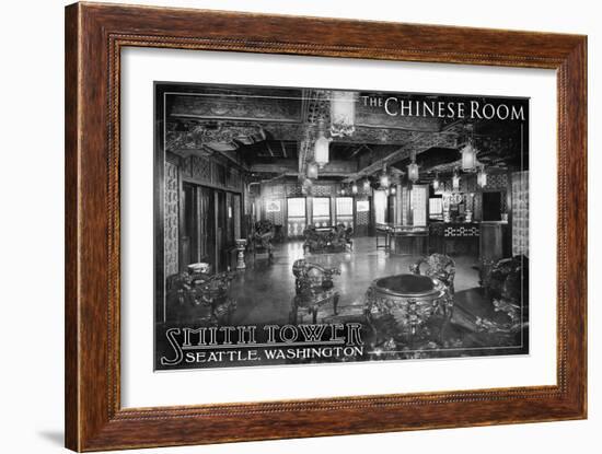 Smith Tower - Seattle, Washington - Chinese Room-Lantern Press-Framed Art Print