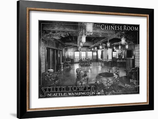 Smith Tower - Seattle, Washington - Chinese Room-Lantern Press-Framed Art Print