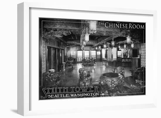 Smith Tower - Seattle, Washington - Chinese Room-Lantern Press-Framed Art Print