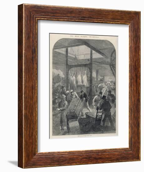 Smithfield Market 1870-null-Framed Art Print