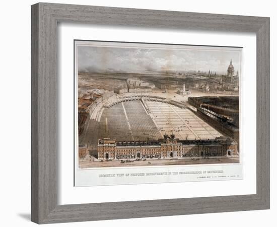 Smithfield Market, City of London, 1851-George Hawkins-Framed Giclee Print
