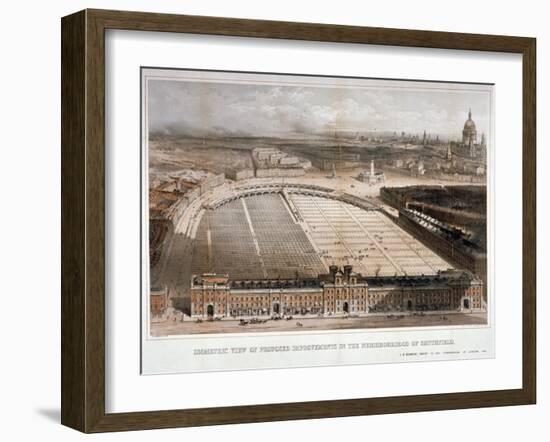 Smithfield Market, City of London, 1851-George Hawkins-Framed Giclee Print