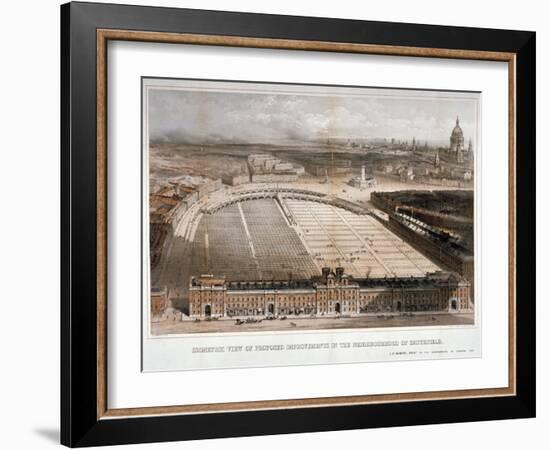 Smithfield Market, City of London, 1851-George Hawkins-Framed Giclee Print