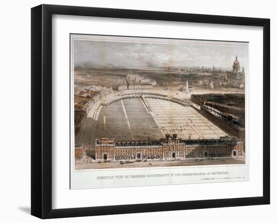 Smithfield Market, City of London, 1851-George Hawkins-Framed Giclee Print