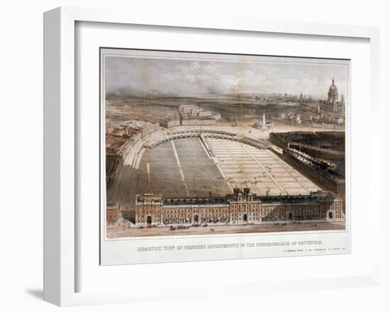 Smithfield Market, City of London, 1851-George Hawkins-Framed Giclee Print