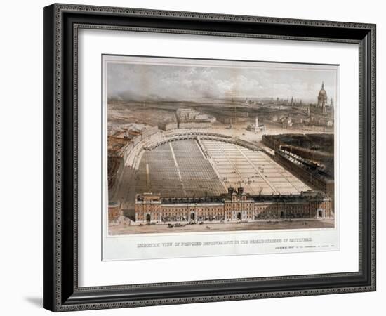 Smithfield Market, City of London, 1851-George Hawkins-Framed Giclee Print