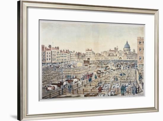 Smithfield Market, City of London, 1855-null-Framed Giclee Print