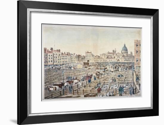 Smithfield Market, City of London, 1855-null-Framed Giclee Print