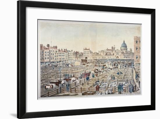 Smithfield Market, City of London, 1855-null-Framed Giclee Print