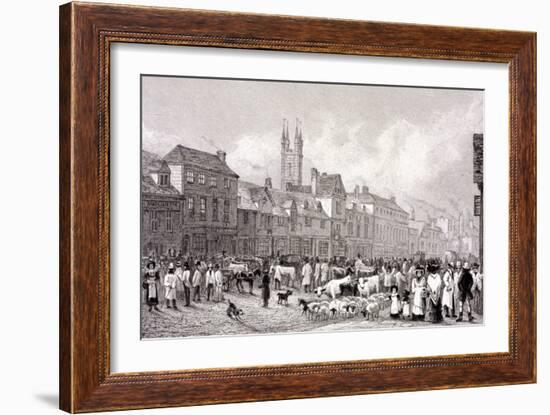 Smithfield Market, London, C1830-George Cooke-Framed Giclee Print