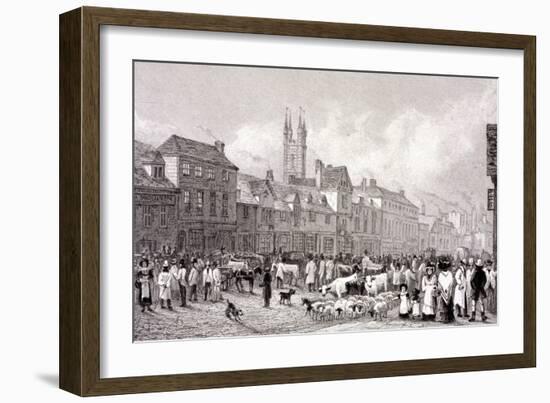 Smithfield Market, London, C1830-George Cooke-Framed Giclee Print