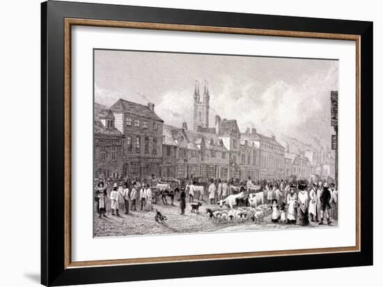 Smithfield Market, London, C1830-George Cooke-Framed Giclee Print