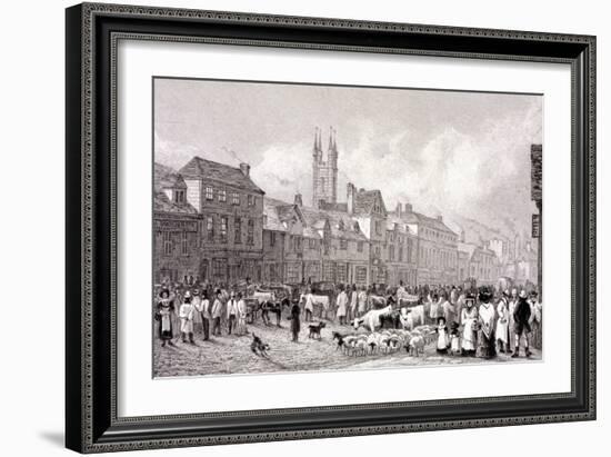 Smithfield Market, London, C1830-George Cooke-Framed Giclee Print