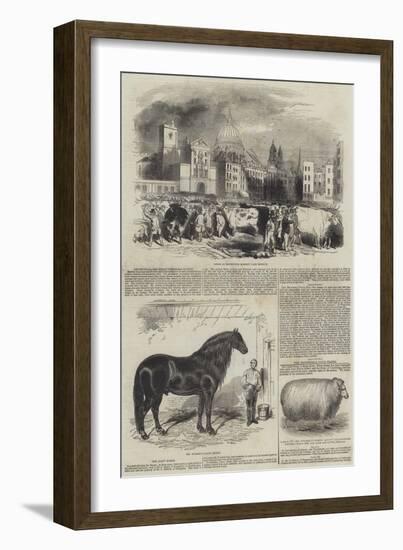 Smithfield, the Great Christmas Market-null-Framed Giclee Print