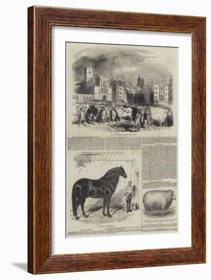 Smithfield, the Great Christmas Market-null-Framed Giclee Print