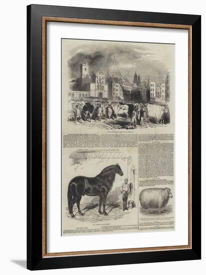 Smithfield, the Great Christmas Market-null-Framed Giclee Print