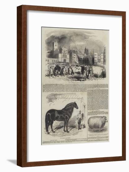 Smithfield, the Great Christmas Market-null-Framed Giclee Print