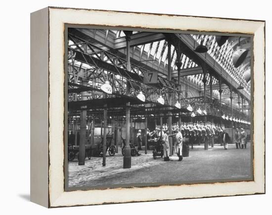 Smithfields Market Almost Empty Because of the Postwar Shortage on Meat-Cornell Capa-Framed Premier Image Canvas