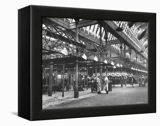 Smithfields Market Almost Empty Because of the Postwar Shortage on Meat-Cornell Capa-Framed Premier Image Canvas