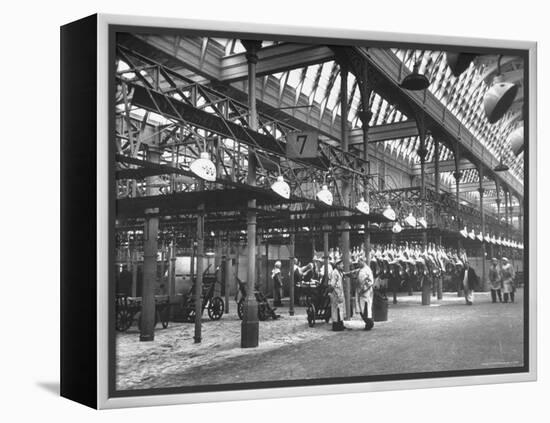 Smithfields Market Almost Empty Because of the Postwar Shortage on Meat-Cornell Capa-Framed Premier Image Canvas