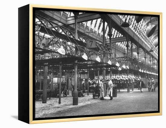 Smithfields Market Almost Empty Because of the Postwar Shortage on Meat-Cornell Capa-Framed Premier Image Canvas