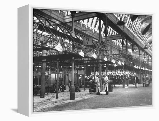 Smithfields Market Almost Empty Because of the Postwar Shortage on Meat-Cornell Capa-Framed Premier Image Canvas