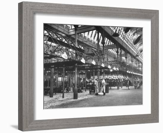 Smithfields Market Almost Empty Because of the Postwar Shortage on Meat-Cornell Capa-Framed Photographic Print