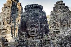 Angkor Bayon Temple Giant Faces Sculptures, Cambodia-smithore-Framed Photographic Print