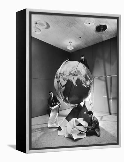 Smithsonian Institution Scientists Dr. Josef A. Hynek Plotting Orbit of Sputnik I-Dmitri Kessel-Framed Premier Image Canvas