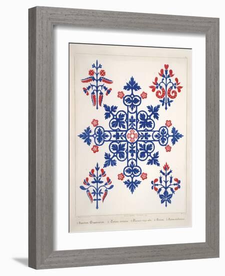 Smithsonian Libraries: Augustus Welby Northmore Pugin; Floriated Ornament-null-Framed Art Print