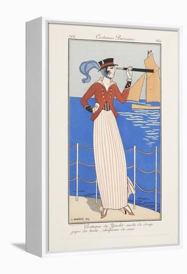 Smithsonian Libraries: Costumes Parisiens by Georges Barbier-null-Framed Stretched Canvas