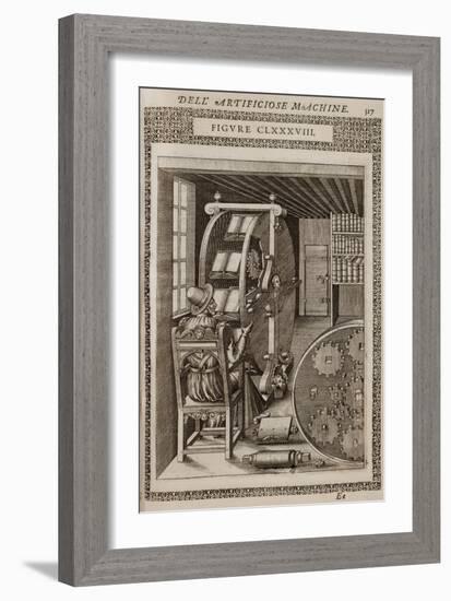 Smithsonian Libraries: Figure CLXXXVIII. Le diverse et artificiose machine by Agostino Ramelli-null-Framed Art Print