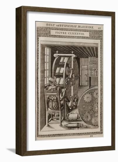 Smithsonian Libraries: Figure CLXXXVIII. Le diverse et artificiose machine by Agostino Ramelli-null-Framed Art Print