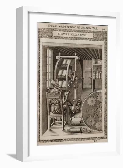 Smithsonian Libraries: Figure CLXXXVIII. Le diverse et artificiose machine by Agostino Ramelli-null-Framed Art Print