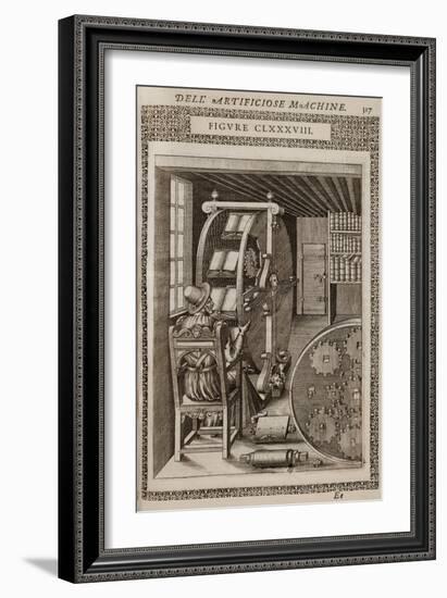 Smithsonian Libraries: Figure CLXXXVIII. Le diverse et artificiose machine by Agostino Ramelli-null-Framed Art Print