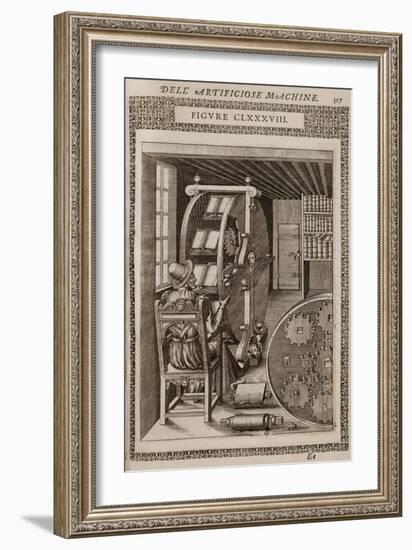 Smithsonian Libraries: Figure CLXXXVIII. Le diverse et artificiose machine by Agostino Ramelli-null-Framed Premium Giclee Print