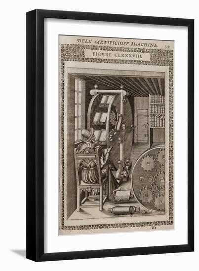 Smithsonian Libraries: Figure CLXXXVIII. Le diverse et artificiose machine by Agostino Ramelli-null-Framed Premium Giclee Print