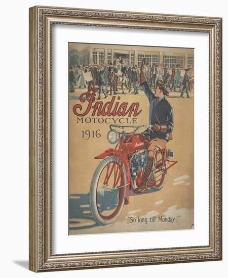 Smithsonian Libraries: Indian Motorcycle Cover-null-Framed Art Print