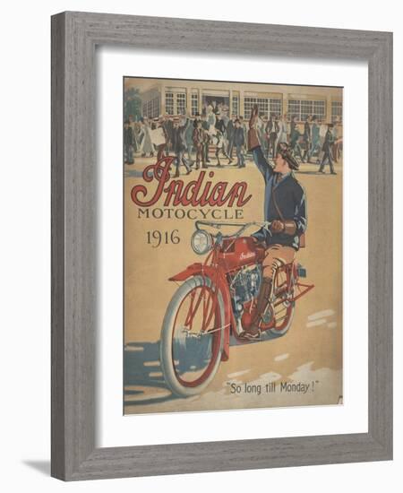 Smithsonian Libraries: Indian Motorcycle Cover-null-Framed Art Print