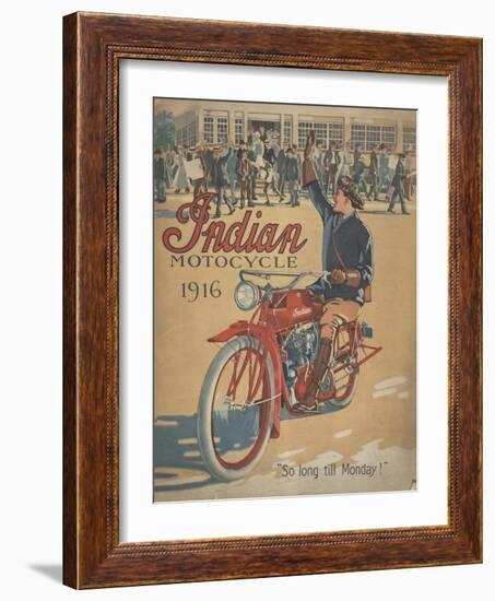 Smithsonian Libraries: Indian Motorcycle Cover-null-Framed Art Print