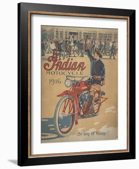 Smithsonian Libraries: Indian Motorcycle Cover-null-Framed Art Print