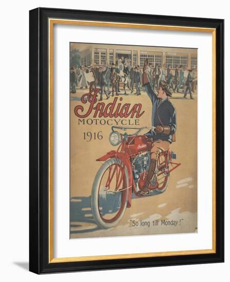 Smithsonian Libraries: Indian Motorcycle Cover-null-Framed Art Print