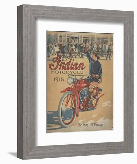 Smithsonian Libraries: Indian Motorcycle Cover-null-Framed Art Print