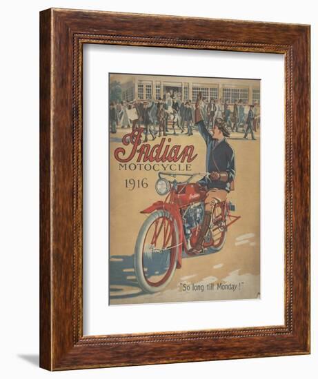 Smithsonian Libraries: Indian Motorcycle Cover-null-Framed Art Print