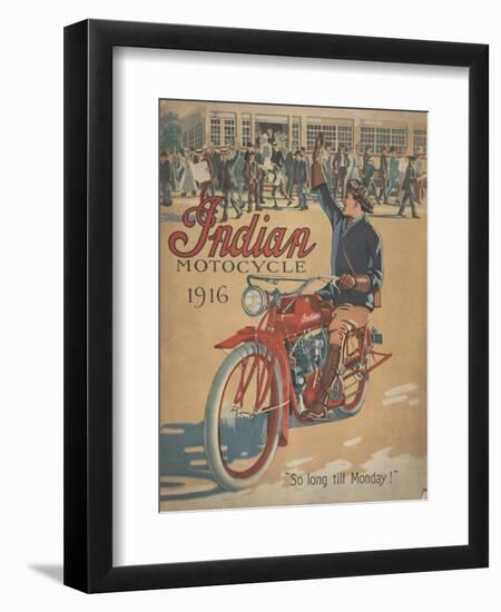 Smithsonian Libraries: Indian Motorcycle Cover-null-Framed Art Print