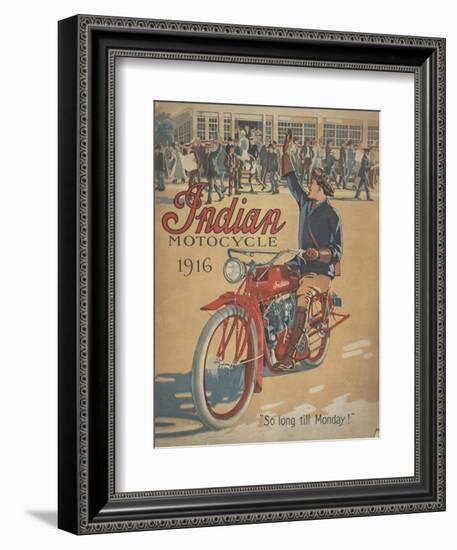 Smithsonian Libraries: Indian Motorcycle Cover-null-Framed Art Print