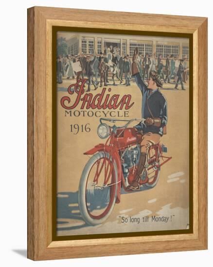 Smithsonian Libraries: Indian Motorcycle Cover-null-Framed Stretched Canvas