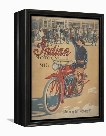 Smithsonian Libraries: Indian Motorcycle Cover-null-Framed Stretched Canvas