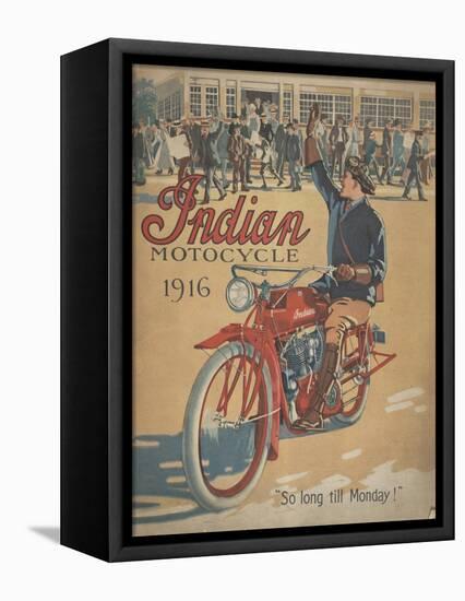 Smithsonian Libraries: Indian Motorcycle Cover-null-Framed Stretched Canvas